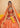 Aabroo designer haute couture embellished lehenga in Rest Orange for Mehndi, Formal & Wedding by Waqas Shah