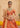 Luxury mehndi & formal lehenga Aabroo in Rest Orange with haute couture embellishments by Waqas Shah