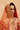 Aabroo rust orange mehndi dress with the pure organza dupatta over the head