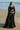 Black Musk black Pakistani formal lehenga choli, full front view with cold-shoulder embellished choli, sequin lehenga and net dupatta
