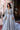 Front view of the Jhoomar misty blue bridal maxi with crystal and pearl hand embellishment by Waqas Shah Official