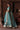 Pure organza dupatta featuring all-over embroidered jaal work for the Manzil luxury teal and turquoise bridal ensemble.