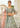 Mah Bano aqua green Nikkah lehenga with L-Peach Organza dupatta by Waqas Shah Official