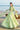 Mint Bloom mint green bridal lehenga in a twirl with the sheer dupatta flowing, Pakistani mayon dress