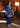 Navy Blue designer luxury formal with shirt trouser and Organza dupatta by Waqas Shah Official