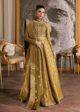 Orchid Olive Green Pakistani Mehndi lehenga choli by Waqas Shah Official