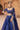 Shahnaaz midnight blue mirror work lehenga choli with embroidered organza dupatta