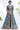 Blue Pakistani Peshwas Mehndi dress with open-front Raw Silk gown by Waqas Shah Official
