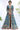 Blue Pakistani Peshwas Mehndi dress with open-front Raw Silk gown by Waqas Shah Official