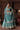Manzil teal and turquoise velvet Pakistani bridal lehenga choli by Waqas Shah