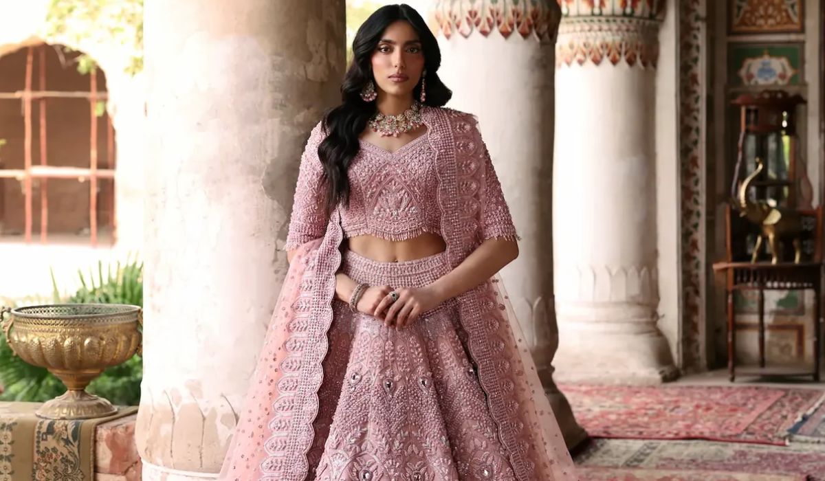 Luxury Blush Pink Bridal Lehenga Choli by Waqas Shah Official – Handcrafted Pakistani Bridal Couture Dress for Wedding 2026