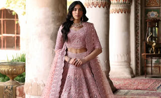 Luxury Blush Pink Bridal Lehenga Choli by Waqas Shah Official – Handcrafted Pakistani Bridal Couture Dress for Wedding 2026