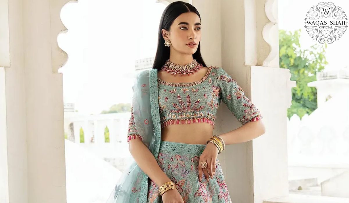 Wedding Dresses Pakistan 2026 featuring luxury bridal lehengas, Mehndi dresses, Nikkah outfits, Barat bridal wear and elegant Walima dresses by Waqas Shah Official.