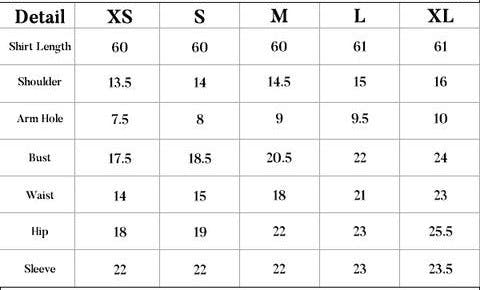 MEERAL size chart