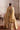 Saanvi skin gold lehenga choli back view with gold doris, latkan and organza dupatta drape