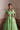 Zeba pistachio green Pakistani raw silk lehenga choli with mirror-work waistband and floral tilla embroidery