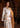 White Raw Silk shirt trouser with Resham threadwork and pearl embellishment by Waqas Shah
