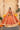 Full-length Aabroo rust orange mayon and mehndi lehenga choli with organza dupatta