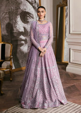 Aster Lilac bridal lehenga choli by Waqas Shah Official