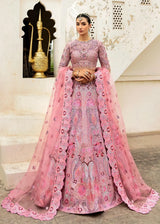 Bahar Bano pink Pakistani bridal lehenga choli by Waqas Shah Official