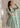 Blue Mist Seafoam Green Pakistani wedding lehenga with floral motifs by Waqas Shah Official