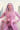 Crystal Blush blush pink bridal lehenga with the net dupatta over the head, Pakistani nikkah look
