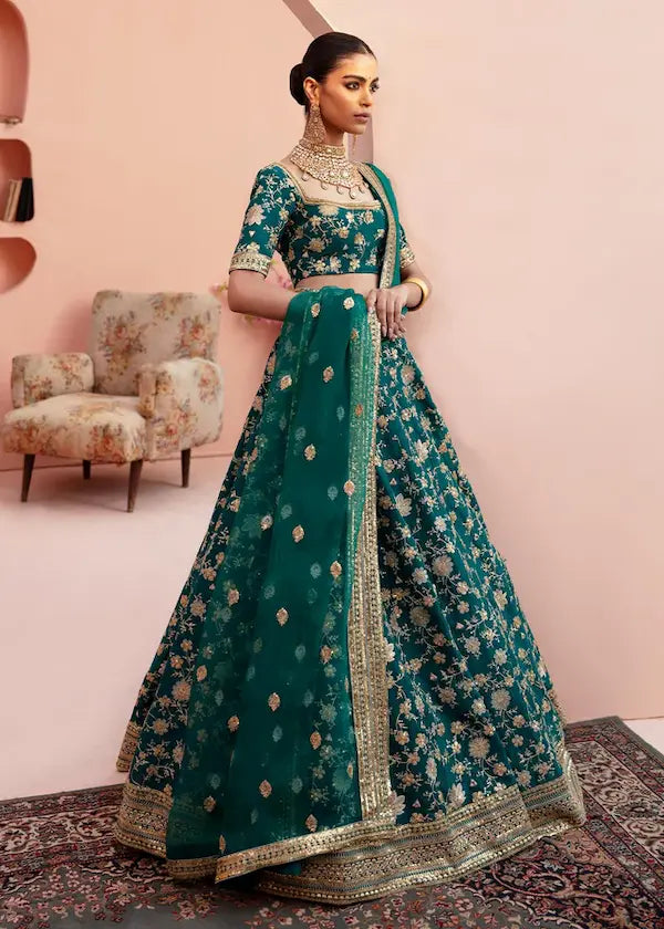 Shahrbanu Latest Trending Green Mehndi Wedding Haute Couture Embellished Bridal Lehenga with Mirror Work | Lehenga for Mehendi Ceremony | Waqas Shah Lahore Pakistan Shahrbanu Latest Trending Green Mehndi Wedding Haute Couture Embellished Bridal Lehenga with Mirror Work | Lehenga for Mehendi Ceremony | Waqas Shah Lahore Pakistan