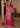 Magenta Organza dupatta with four sided border and centre booti chatta by Waqas Shah Official