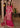 Magenta Organza dupatta with four sided border and centre booti chatta by Waqas Shah Official