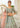 Mah Bano aqua green Nikkah lehenga with L-Peach Organza dupatta by Waqas Shah Official