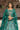 Mehar Bano bottle green sequin lehenga choli, close view of embellished choli – Waqas Shah Official