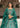 Mehar Bano dark green sequin lehenga choli with embroidered details by Waqas Shah Official