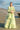 Mint Bloom mint green Pakistani bridal lehenga choli, full front view on the beach with sequin embroidered skirt and net dupatta