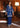 Navy Blue designer luxury formal with shirt trouser and Organza dupatta by Waqas Shah Official