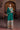 Luxury Pakistani teal green Mehndi outfit by Waqas Shah Official designed for Mayon, Dholki, Mehndi, and festive wedding events.