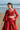Ruby red bridal lehenga choli worn with the heavily embellished dupatta, Pakistani barat look