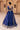 Back view of the Shahnaaz midnight blue lehenga choli showing the flared mirror work lehenga