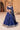 Full-length Shahnaaz midnight blue wedding lehenga choli with mirror work and organza dupatta