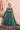 Shahrbanu emerald green Pakistani mehndi lehenga choli, full front view in raw silk with organza dupatta