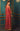 Deep Red open front Organza Gown with elaborate embellished detailing by Waqas Shah Official
