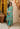 Firozi net dupatta decorated with Tilla Resham and sequin work by Waqas Shah Official