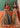 Peach Tissue dupatta paired with emerald green and maroon Mehndi lehenga choli by Waqas Shah Official