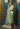 Sea Green Net dupatta with all over spray and two sided borders by Waqas Shah Official
