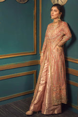 SETAREH PINK Luxury Formal Dress with hand embellished Net shirt by Waqas Shah Official